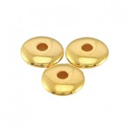 DQ metal disc bead 4x1.5mm Gold